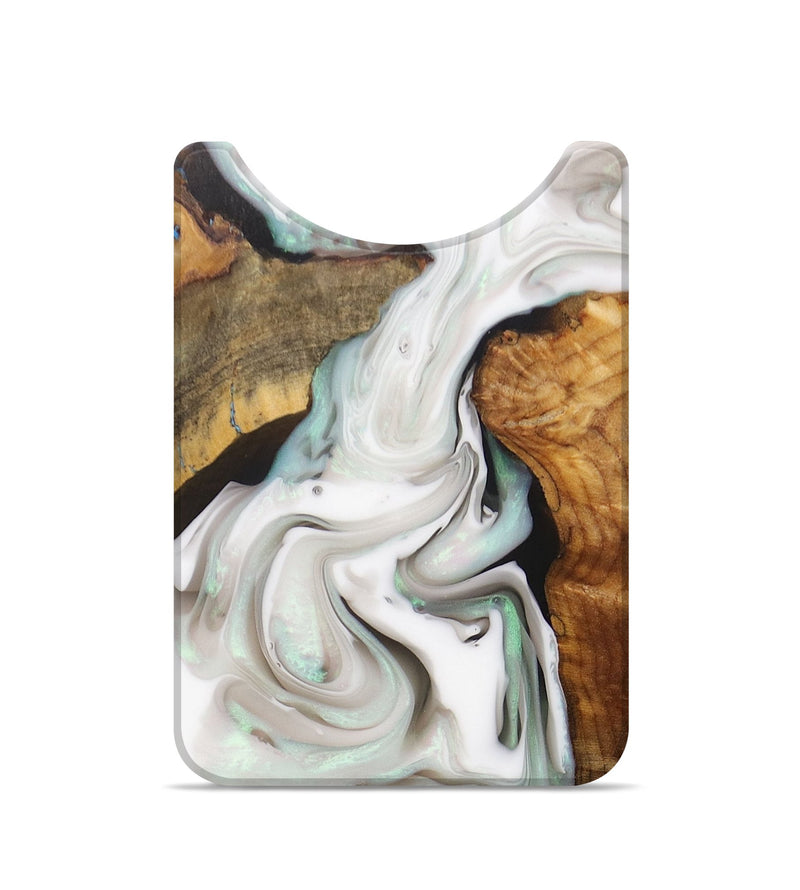 Live Edge Wood+Resin Wallet - Samuel (Black & White, 695314)