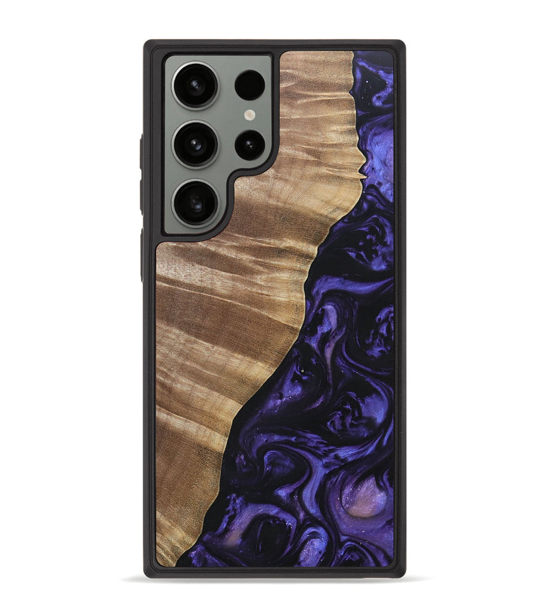 Galaxy S23 Ultra Wood+Resin Phone Case - Gregory (Purple, 695387)