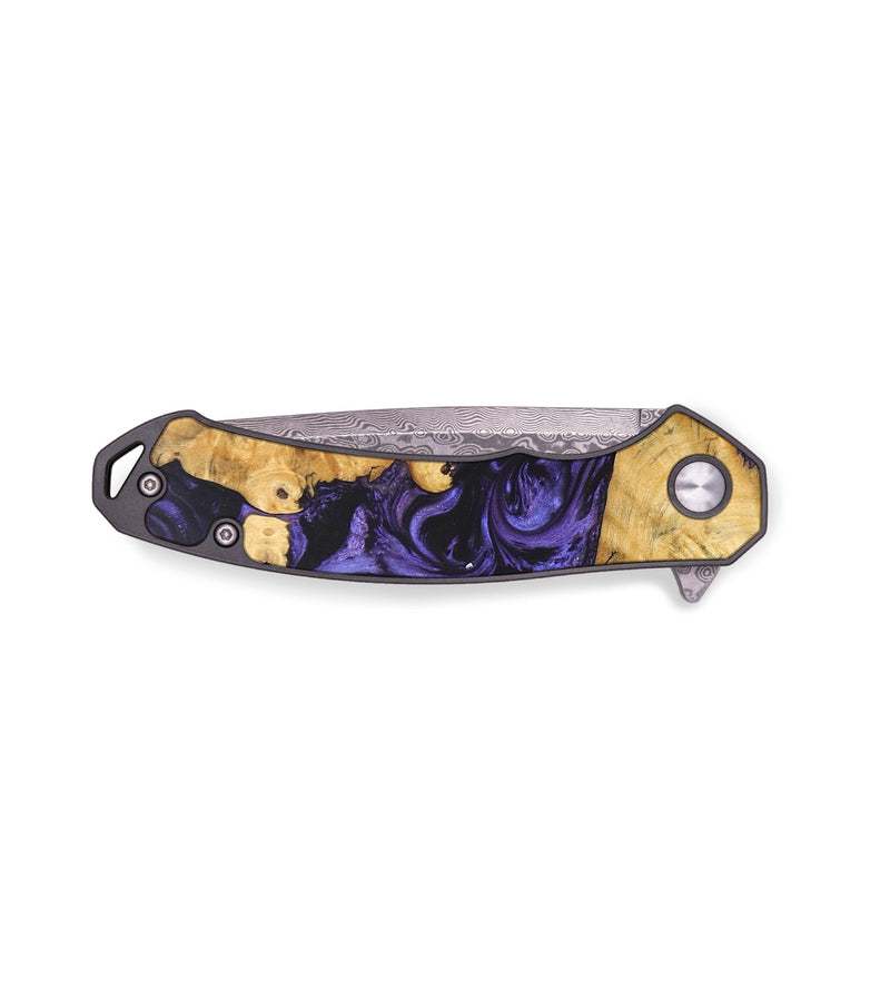 EDC Wood+Resin Pocket Knife - Valeria (Purple, 695434)