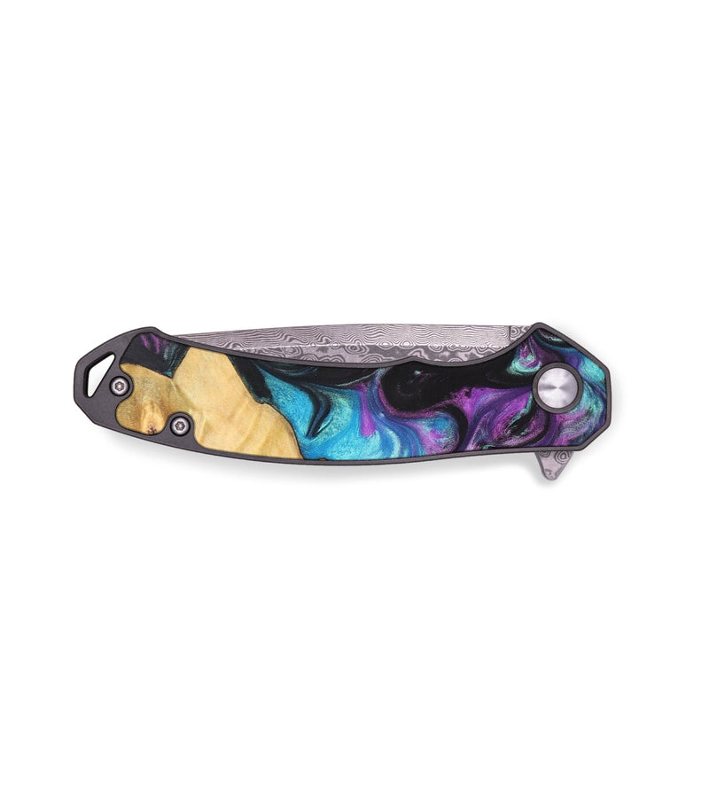 EDC Wood+Resin Pocket Knife - Dorothea (Purple, 695435)