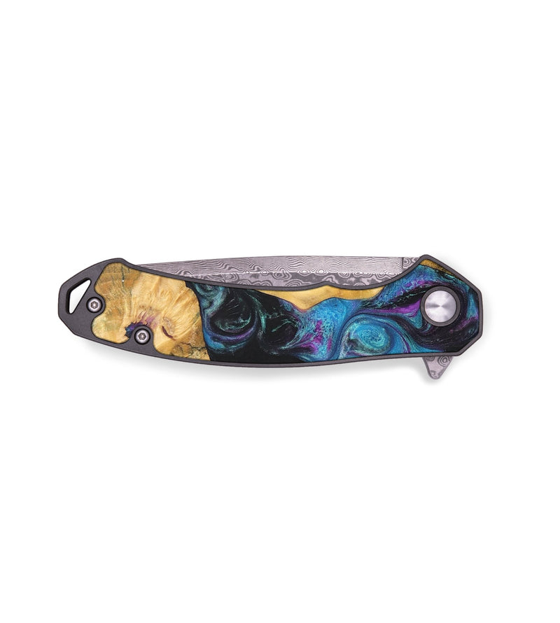 EDC Wood+Resin Pocket Knife - Maxine (Purple, 695436)