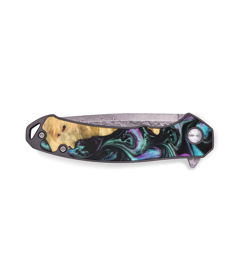 EDC Wood+Resin Pocket Knife - Titus (Purple, 695437)
