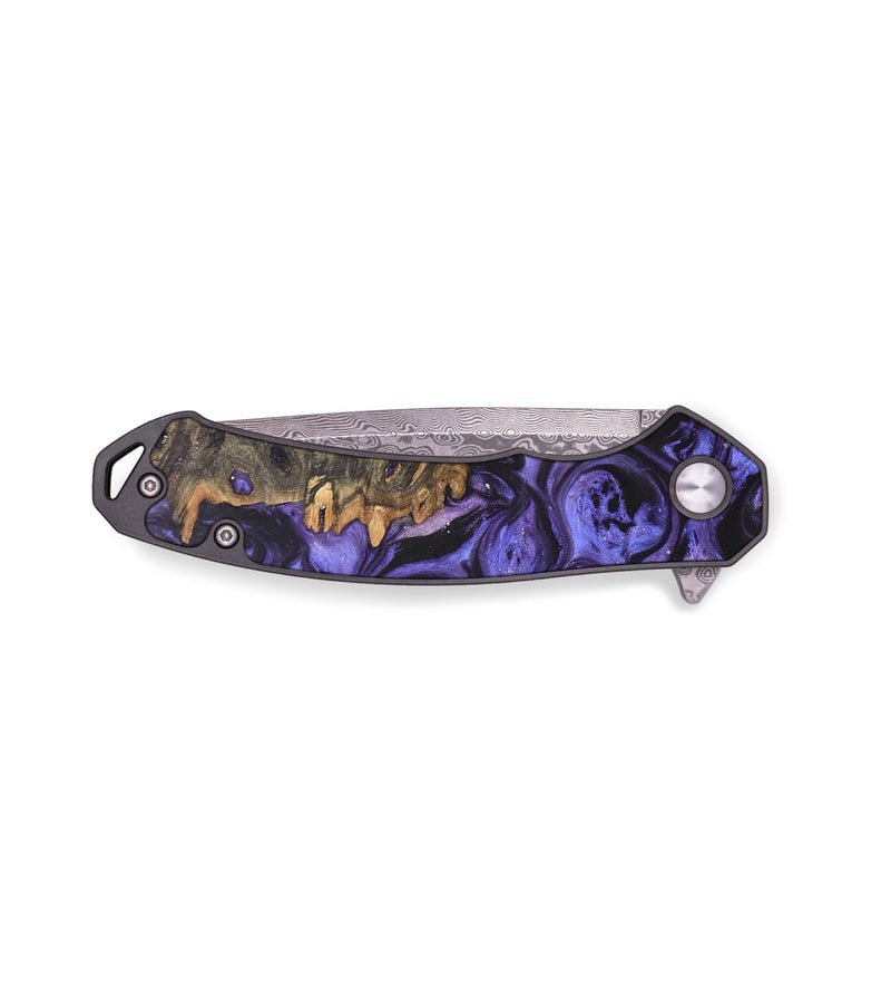 EDC Wood+Resin Pocket Knife - Madilyn (Purple, 695439)