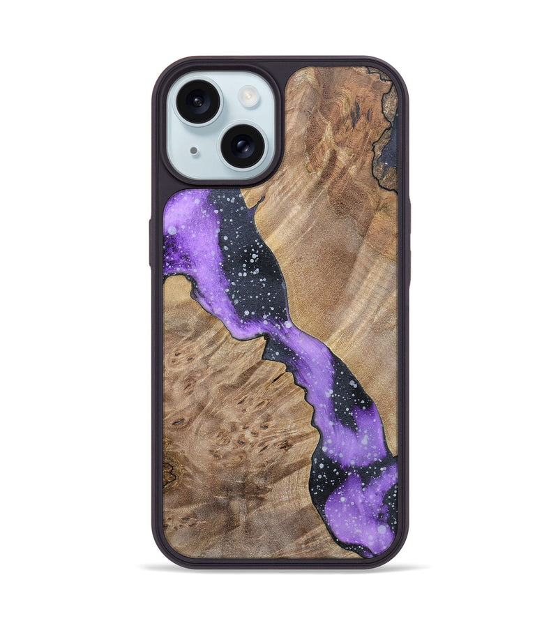 iPhone 15 Wood+Resin Phone Case - Miriam (Cosmos, 695571)