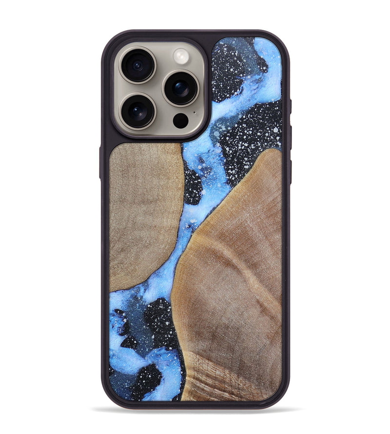 iPhone 15 Pro Max Wood+Resin Phone Case - Joni (Cosmos, 695587)