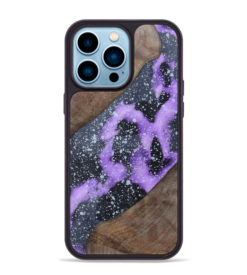 iPhone 14 Pro Max Wood+Resin Phone Case - Makayla (Cosmos, 695592)