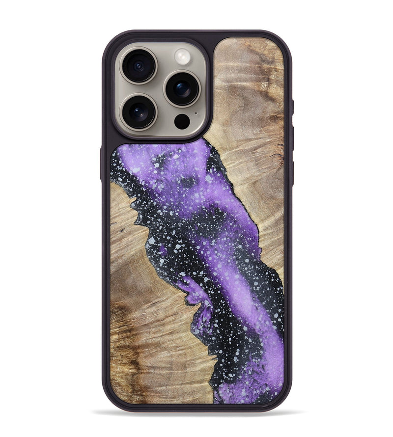 iPhone 15 Pro Max Wood+Resin Phone Case - Conor (Cosmos, 695593)
