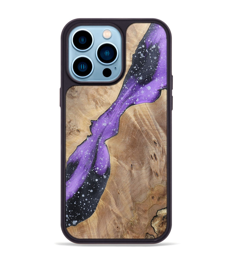iPhone 14 Pro Max Wood+Resin Phone Case - Isiah (Cosmos, 695594)