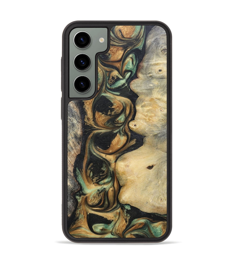 Galaxy S23 Plus Wood+Resin Phone Case - Barrett (Green, 695671)