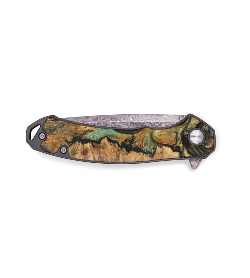 EDC Wood+Resin Pocket Knife - Neil (Green, 695784)