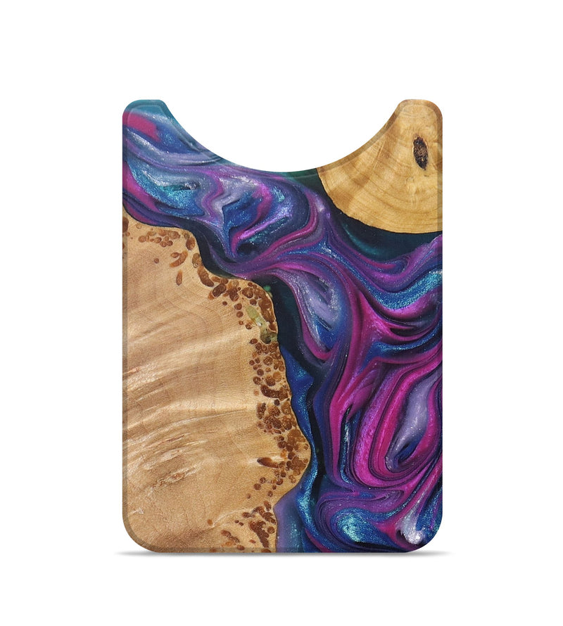 Live Edge Wood+Resin Wallet - Etta (Purple, 695824)