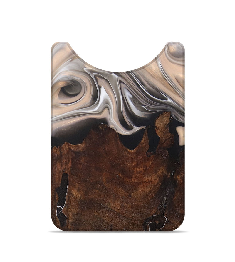 Live Edge Wood+Resin Wallet - Guy (Black & White, 695833)