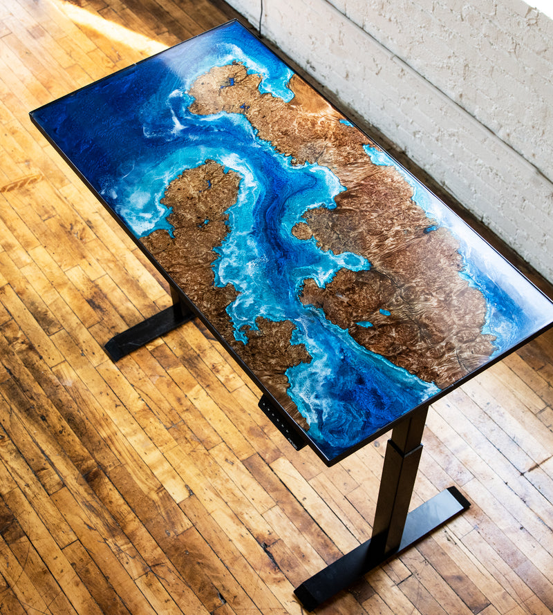 Wood & Resin Standing Desk