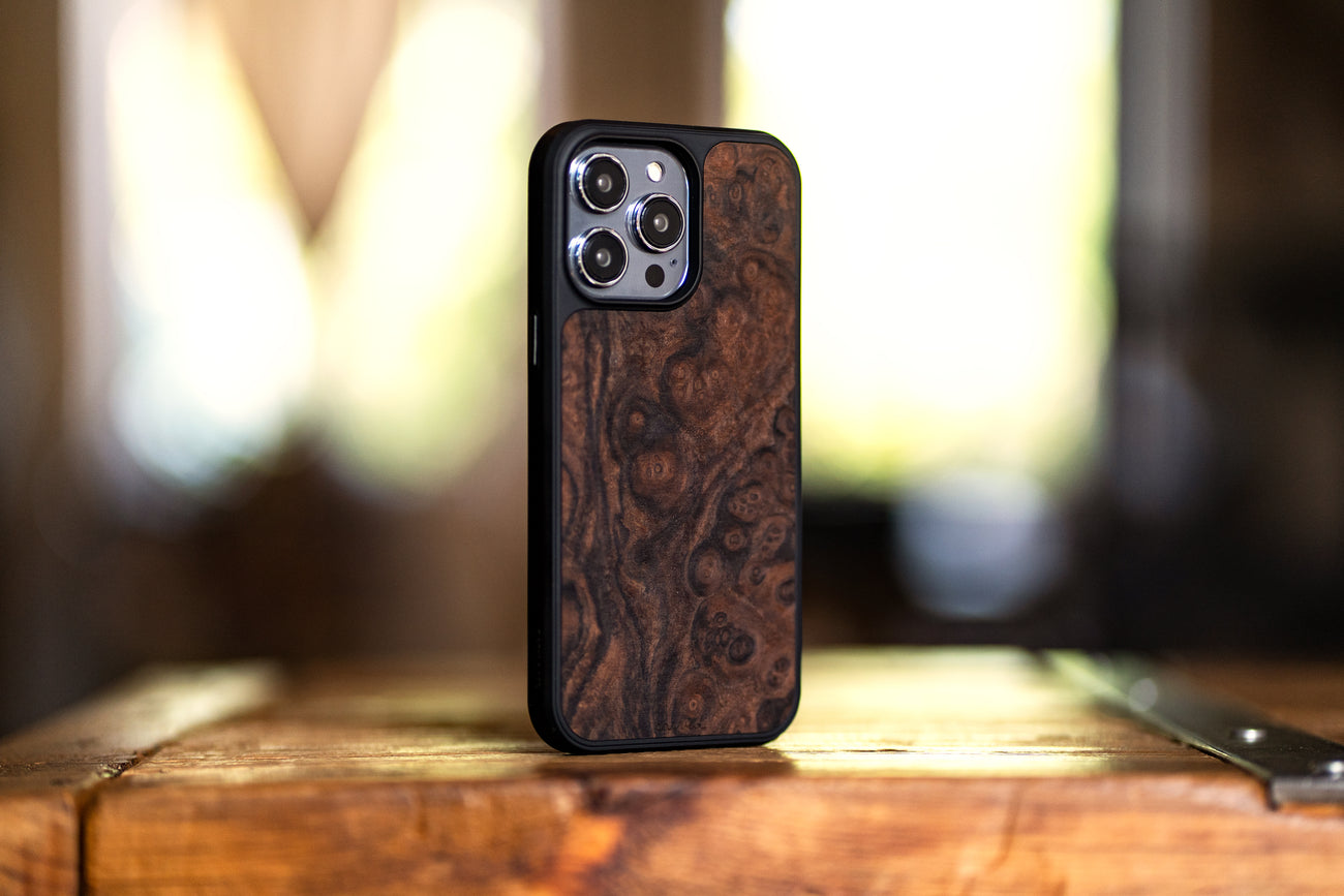 Walnut Burl Traveler Phone Case Hero Image 1