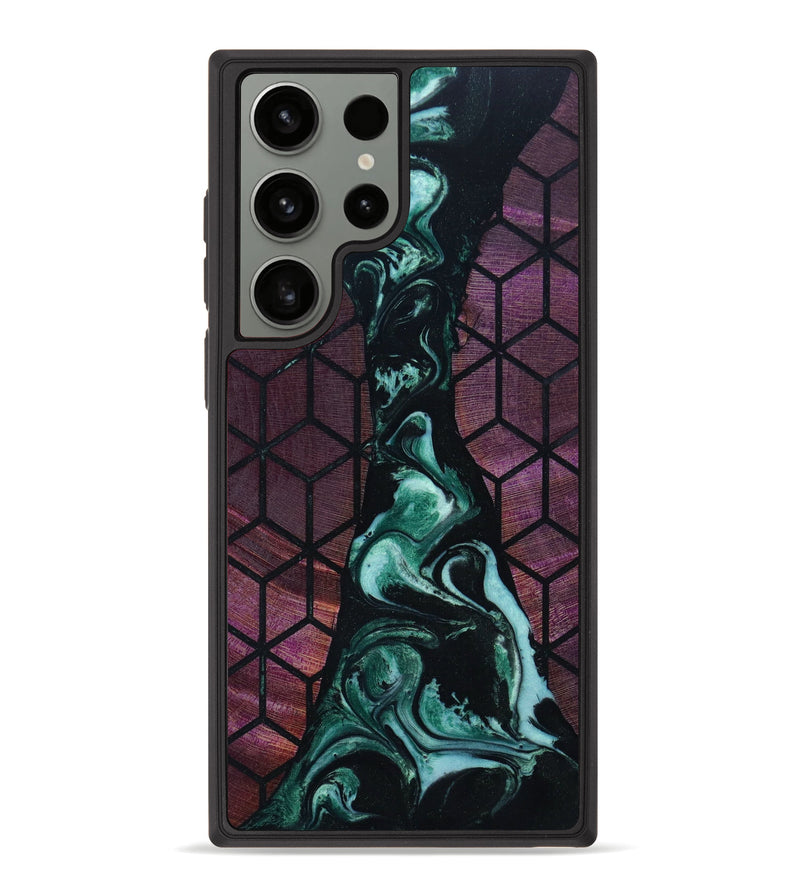 Galaxy S23 Ultra Wood+Resin Phone Case - Gina (Pattern, 647764)
