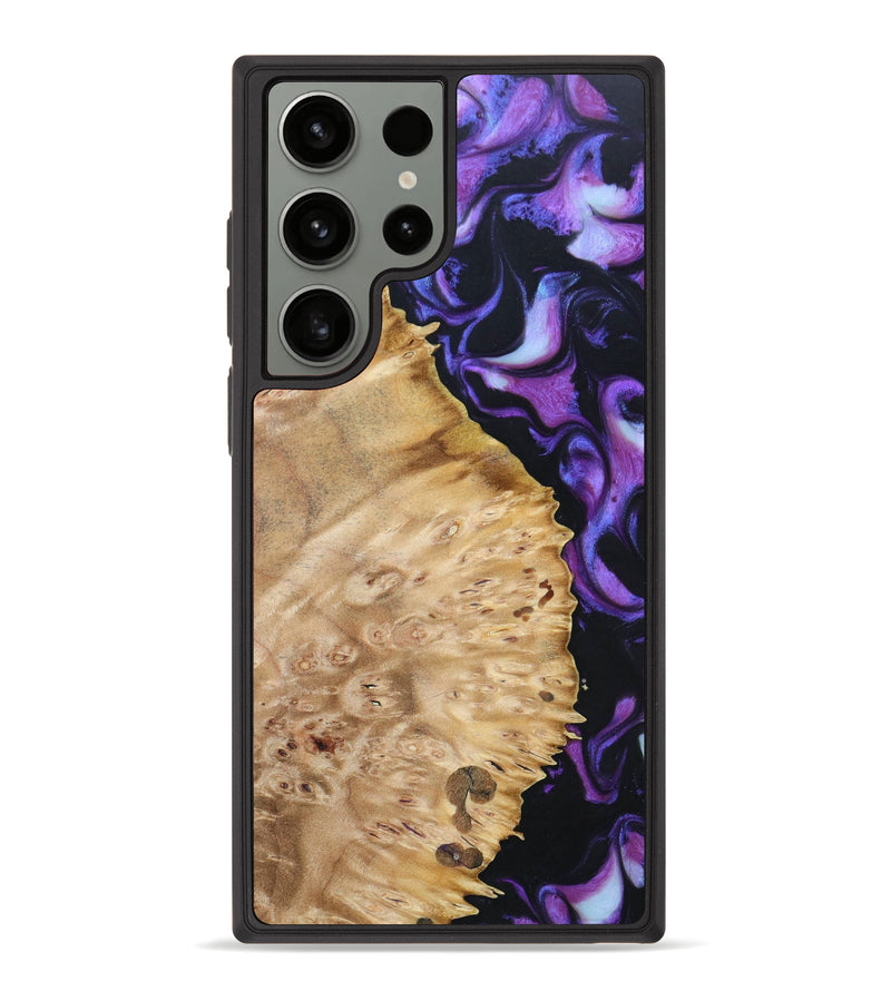 Galaxy S23 Ultra Wood+Resin Phone Case - Camille (Purple, 630083)