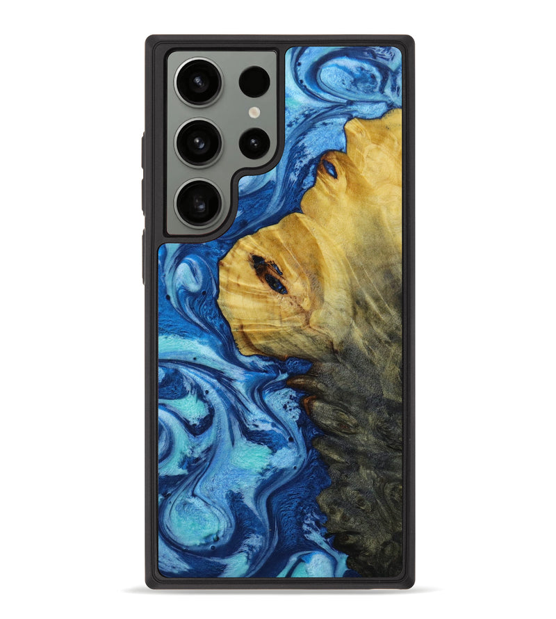 Galaxy S23 Ultra Wood+Resin Phone Case - Jeremy (Blue, 643277)