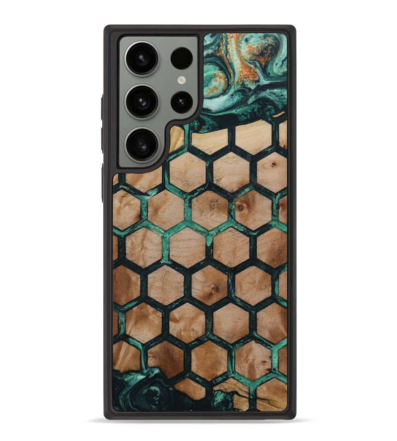 Galaxy S23 Ultra Wood+Resin Phone Case - Presley (Pattern, 647357)