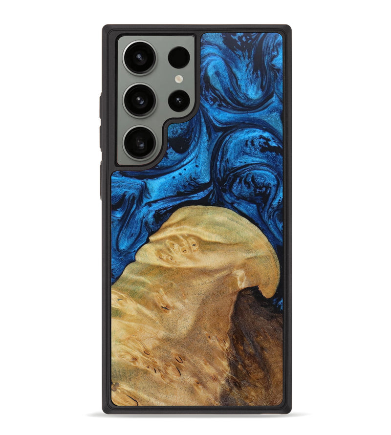 Galaxy S23 Ultra Wood+Resin Phone Case - Rebekah (Blue, 622144)