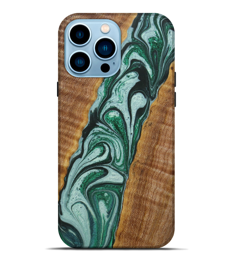 iPhone 14 Pro Max Wood+Resin Live Edge Phone Case - April (Artist Pick, 644816)