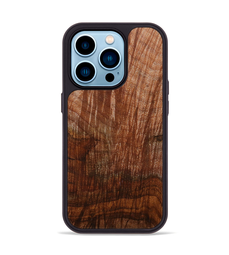 iPhone 14 Pro Wood+Resin Phone Case - Christa (Wood Burl, 646020)