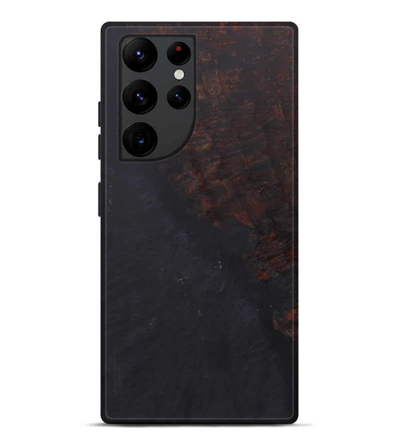 Galaxy S22 Ultra Wood+Resin Live Edge Phone Case - Thelma (Pure Black, 587784)