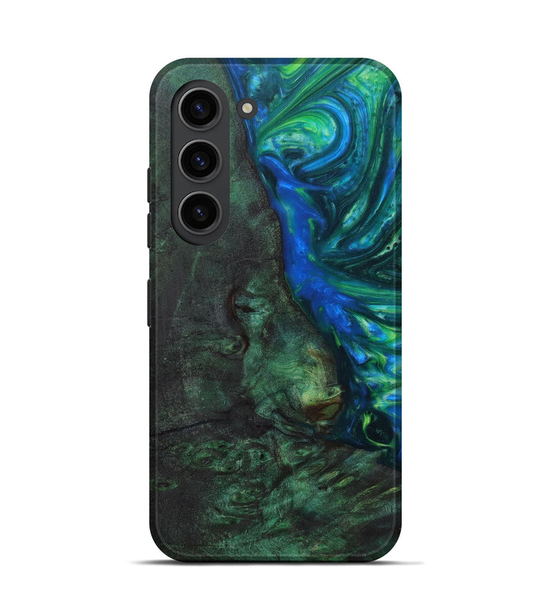 Galaxy S23 Wood+Resin Live Edge Phone Case - Angelica (Blue, 628007)