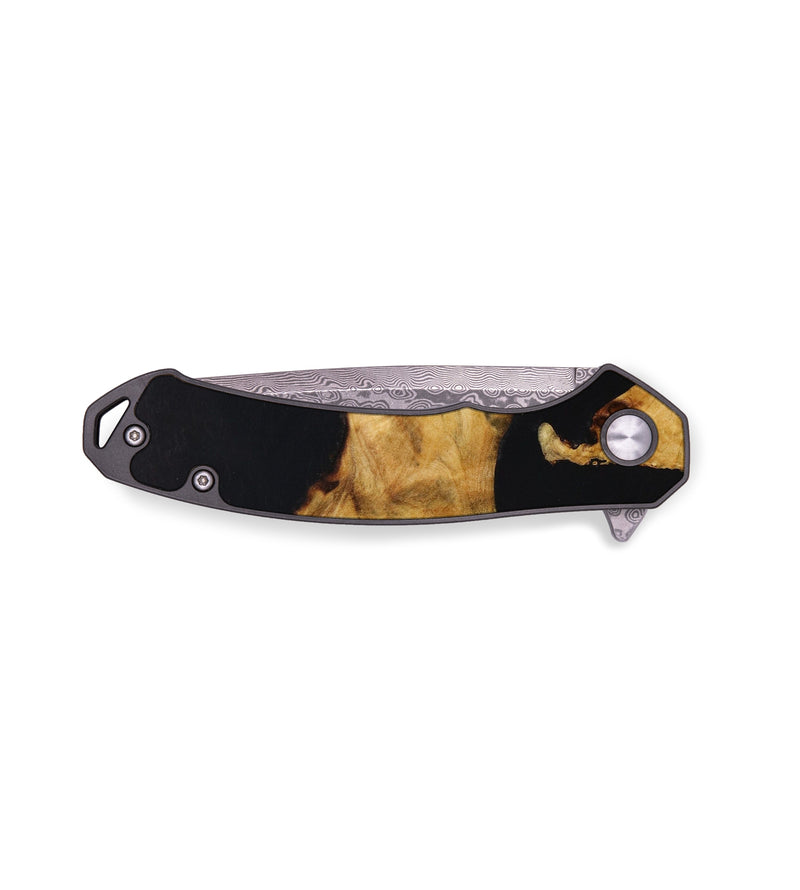 EDC Wood+Resin Pocket Knife - Dawson (Black & White, 644145)