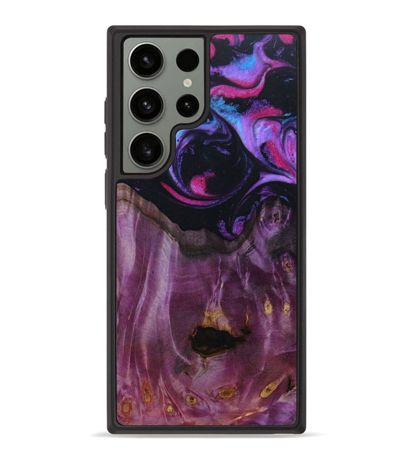 Galaxy S23 Ultra Wood+Resin Phone Case - Syreeta (Purple, 621719)