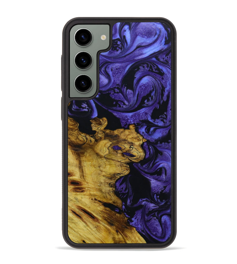 Galaxy S23 Plus Wood+Resin Phone Case - Farrah (Purple, 644611)