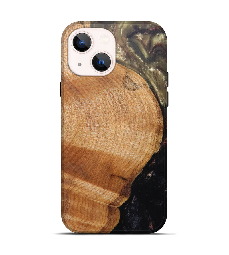 iPhone 14 Wood+Resin Live Edge Phone Case - Lorelle (Metallic, 597313)