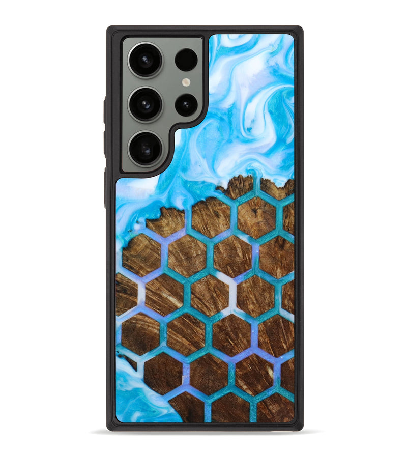 Galaxy S23 Ultra Wood+Resin Phone Case - Nathanial (Pattern, 622714)