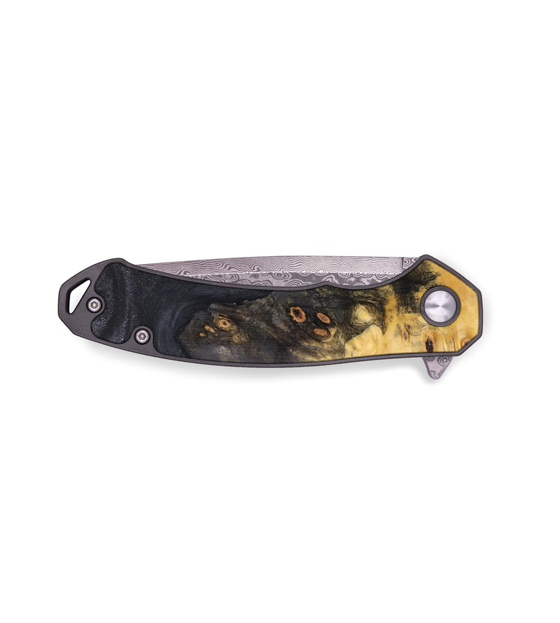 EDC Wood+Resin Pocket Knife - Kayla (Black & White, 637106)