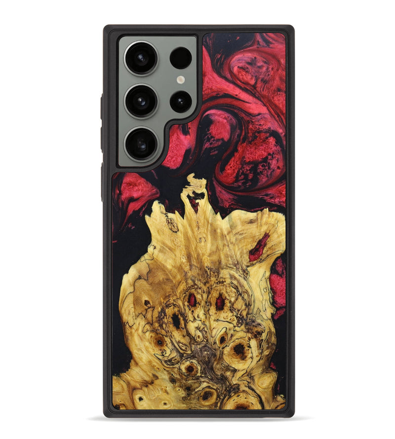 Galaxy S23 Ultra Wood+Resin Phone Case - Julianna (Red, 634544)
