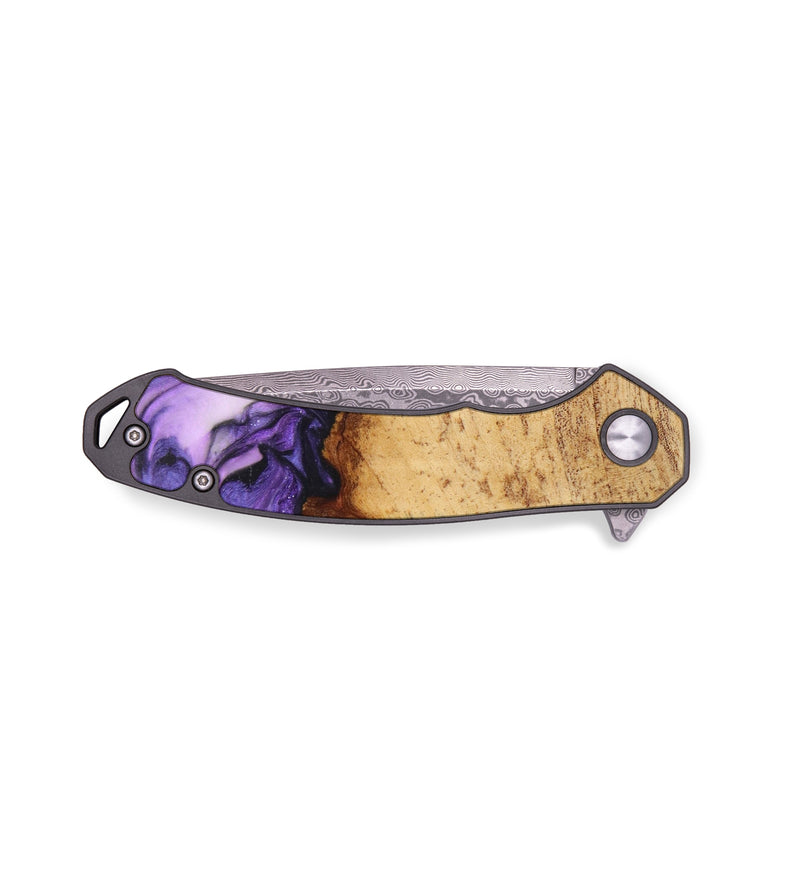 EDC Wood+Resin Pocket Knife - Christie (Purple, 645137)