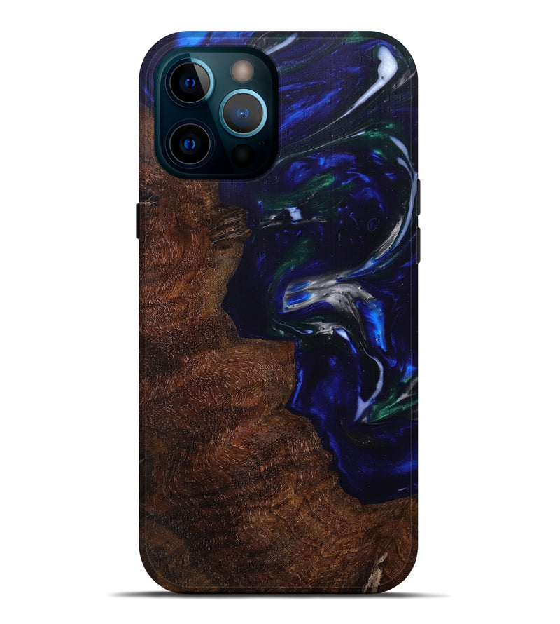 iPhone 12 Pro Max Wood+Resin Live Edge Phone Case - Anya (Artist Pick, 611173)