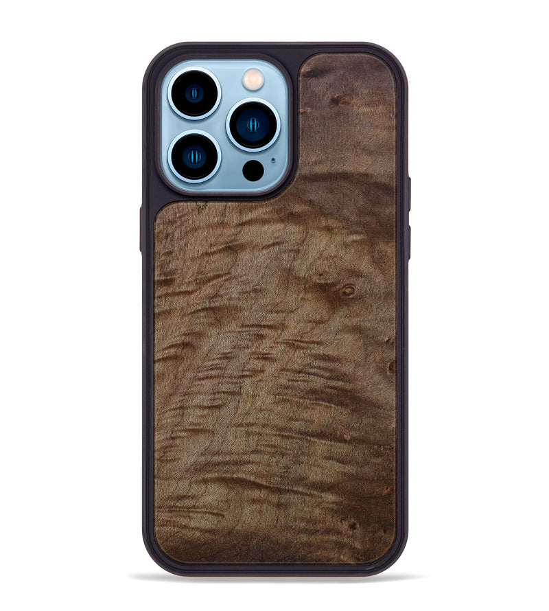 iPhone 14 Pro Max Wood+Resin Phone Case - Raelynn (Wood Burl, 646574)