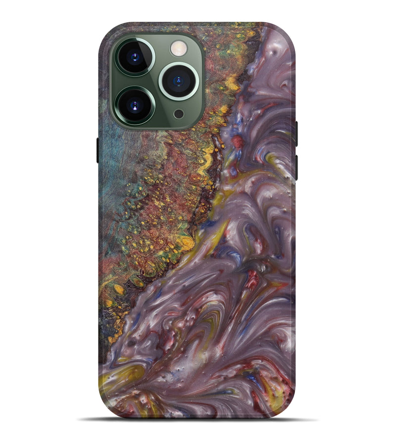 iPhone 13 Pro Max Wood+Resin Live Edge Phone Case - Me (Purple, 599155)