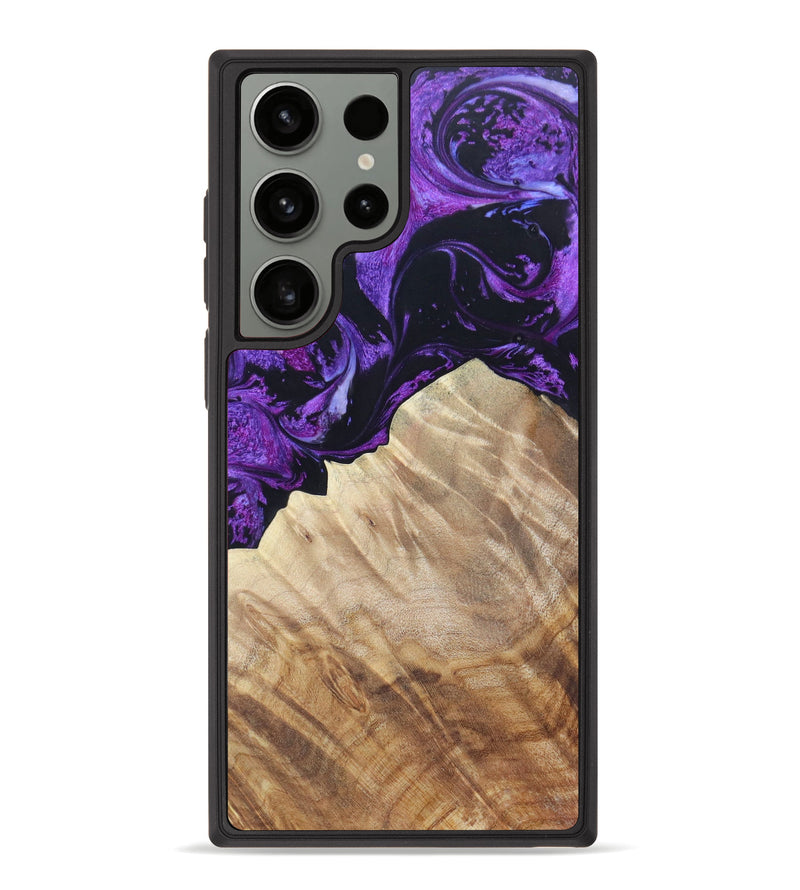 Galaxy S23 Ultra Wood+Resin Phone Case - Tod (Purple, 628232)