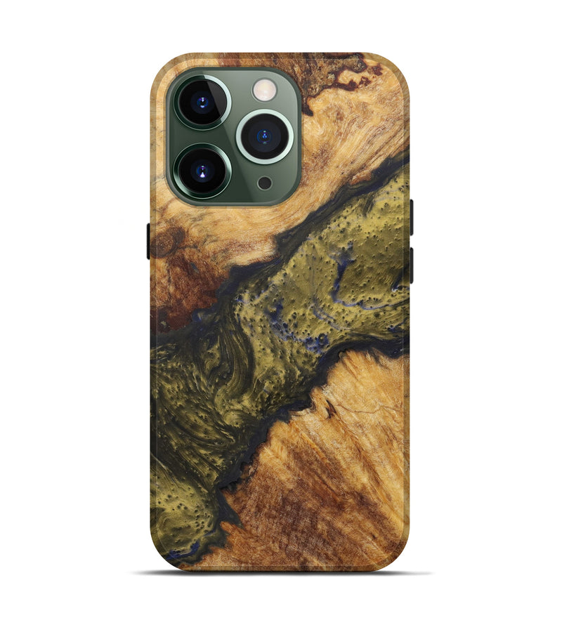 iPhone 13 Pro Wood+Resin Live Edge Phone Case - Aurora (Metallic, 579175)