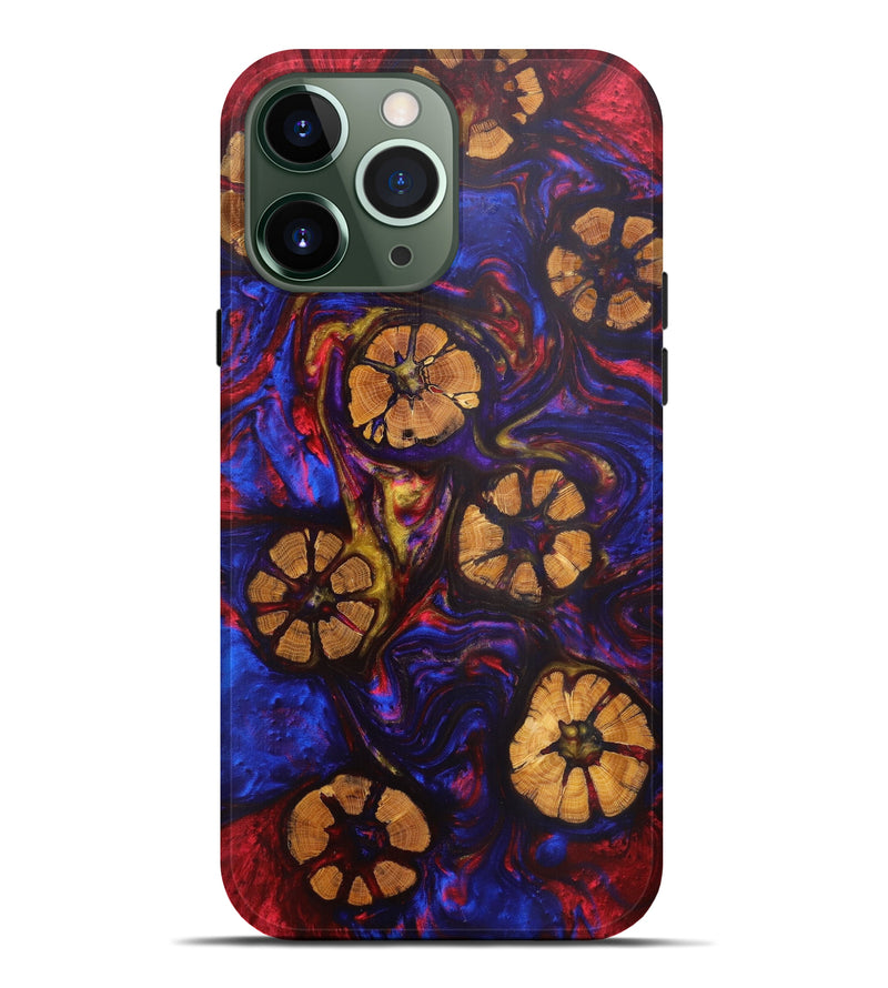 iPhone 13 Pro Max Wood+Resin Live Edge Phone Case - Mandana (Artist Pick, 605698)