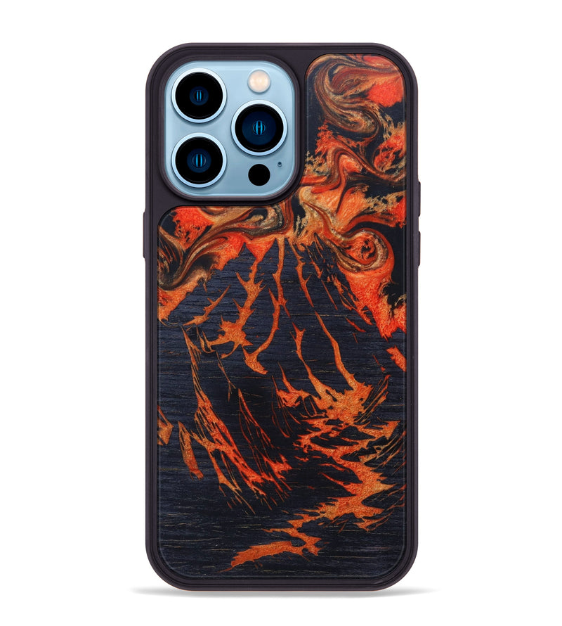 iPhone 14 Pro Max Wood+Resin Phone Case - Iridian (Lava, 626070)