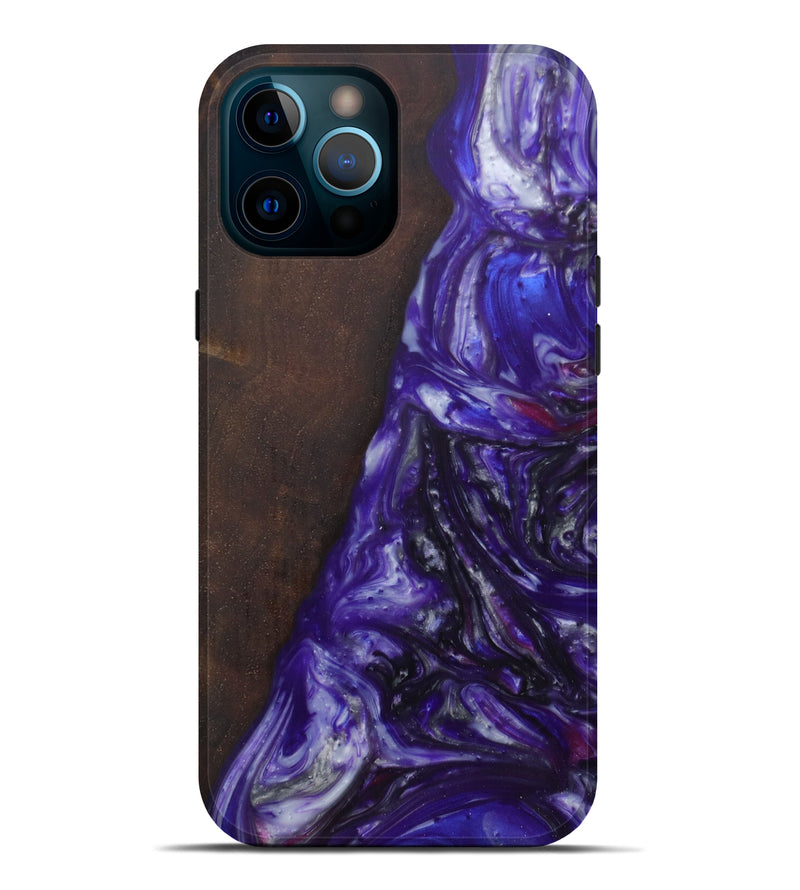 iPhone 12 Pro Max Wood+Resin Live Edge Phone Case - Core (Purple, 576806)