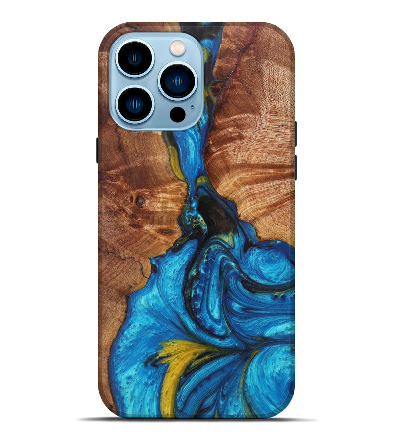 iPhone 14 Pro Max Wood+Resin Live Edge Phone Case - Carly (Artist Pick, 605692)