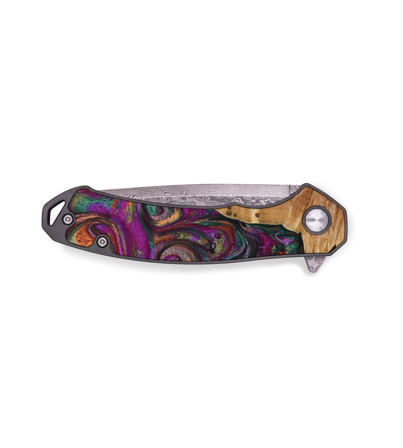 EDC Wood+Resin Pocket Knife - Cedric (Green, 648140)