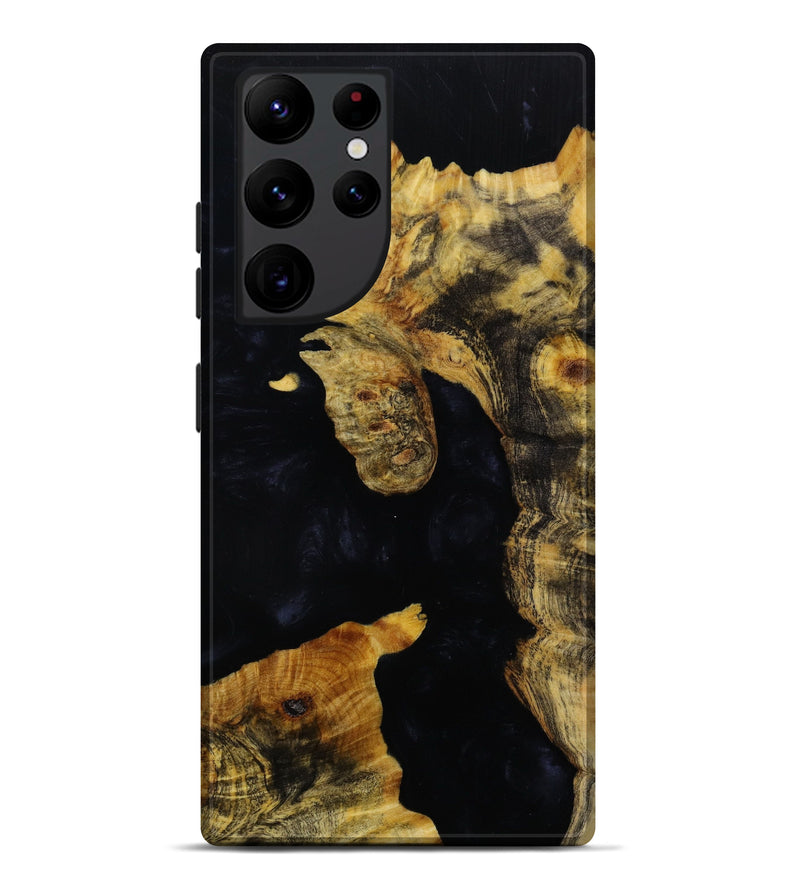 Galaxy S22 Ultra Wood+Resin Live Edge Phone Case - Lincoln (Black & White, 646920)