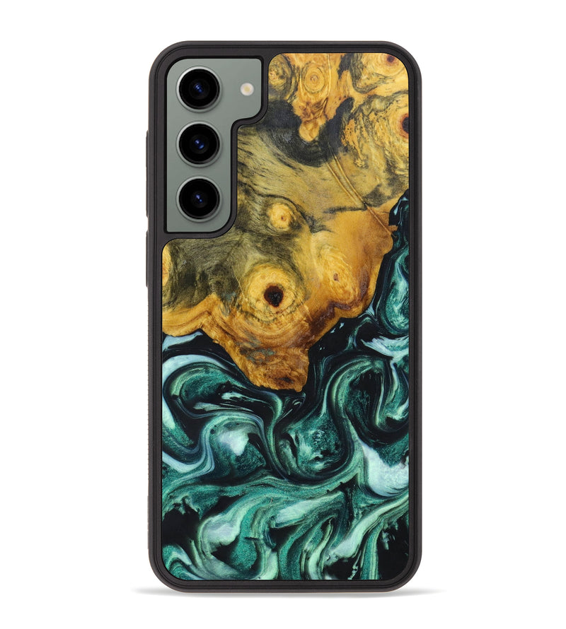 Galaxy S23 Plus Wood+Resin Phone Case - Jami (Green, 636567)