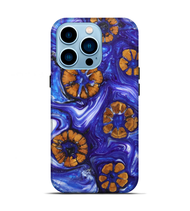 iPhone 14 Pro Wood+Resin Live Edge Phone Case - Amie (Purple, 605570)