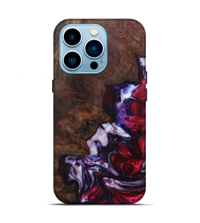 iPhone 14 Pro Wood+Resin Live Edge Phone Case - Devi (Artist Pick, 605618)