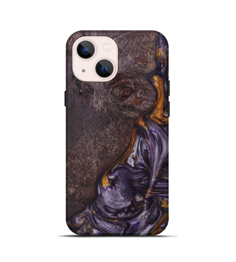 iPhone 13 mini Wood+Resin Live Edge Phone Case - Sam (Purple, 604594)